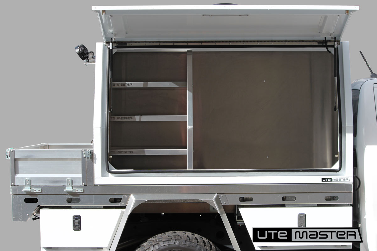 Utemaster Deck and Service Body toolbox service equipment water hydro storage Commercial Ute Mechanic Fitout storage access
