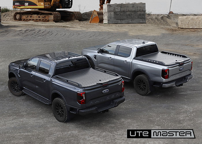 Utemaster Hard Lid to suit Next Gen Ford Ranger XL XLT XLS Sport Wildtrak Raptor Load Lid Grey Black Tradie Setup Wellside Cover Tonneau Cover 