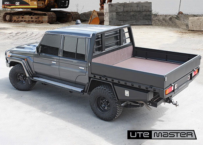 Utemaster Steel Flat Deck to suit Toyota Landscruiser Black Tray
