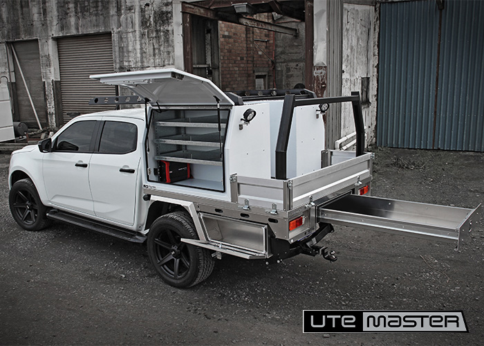 Utemaster Flat Deck Toolbox Storage Drawer Commercial Ute Accessories to suit Isuzu D Max v2