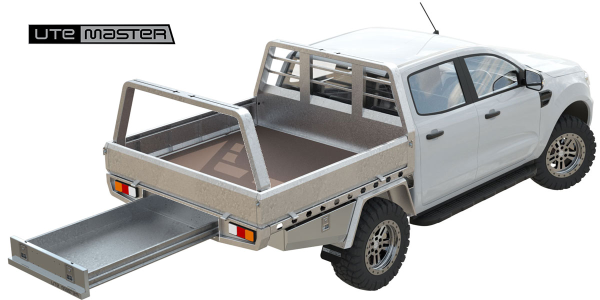 Utemaster Steel Flat Deck Versatile Tradesman Commercial Ute Tray