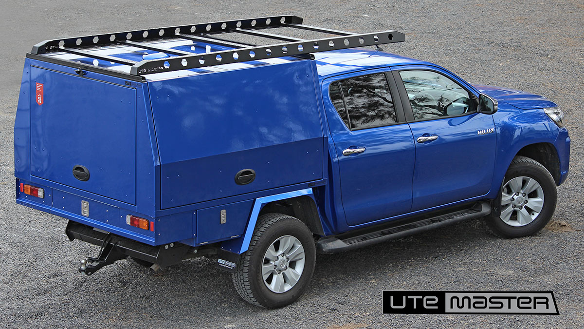 Utemaster Service Body to suit Toyota Hilux Blue Commercial Fitout