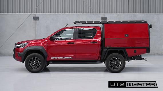 Toyota Hilux Red Colour Matched Utemaster TrailCore Service Body Tradie SR5 Hilux Service Body
