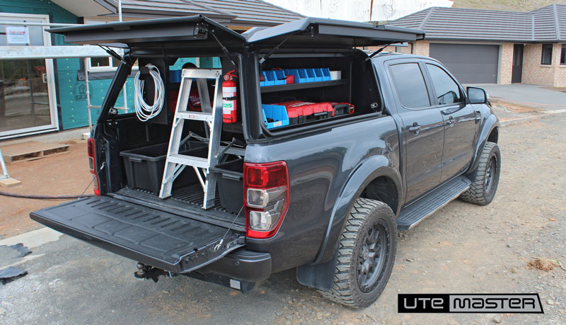 Tradie Ute Setup Utemaster Centurion Ute Canopy Shelving Builder Ute Ford Ranger