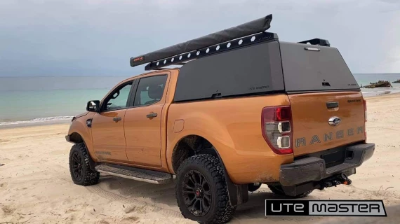 Utemaster Centurion Canopy to suit Ford Ranger Wildtrak Ute Orange Tough 4x4 Overland Beach Awning