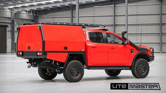 Utemaster TrailCore Service Body to suit Ford Ranger Sport Next Gen Colour Matched Red
